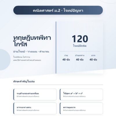 ม.2 ทฤษฎีบทพีทาโกรัส