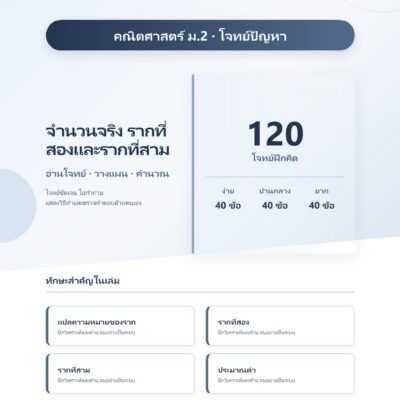ม.2 จำนวนจริง รากที่สองและรากที่สาม