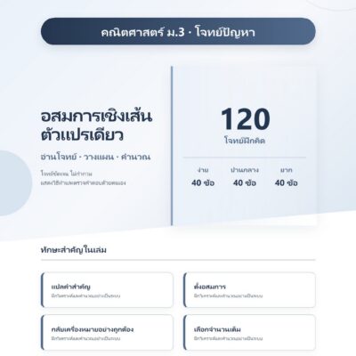ม.3 อสมการเชิงเส้นตัวแปรเดียว